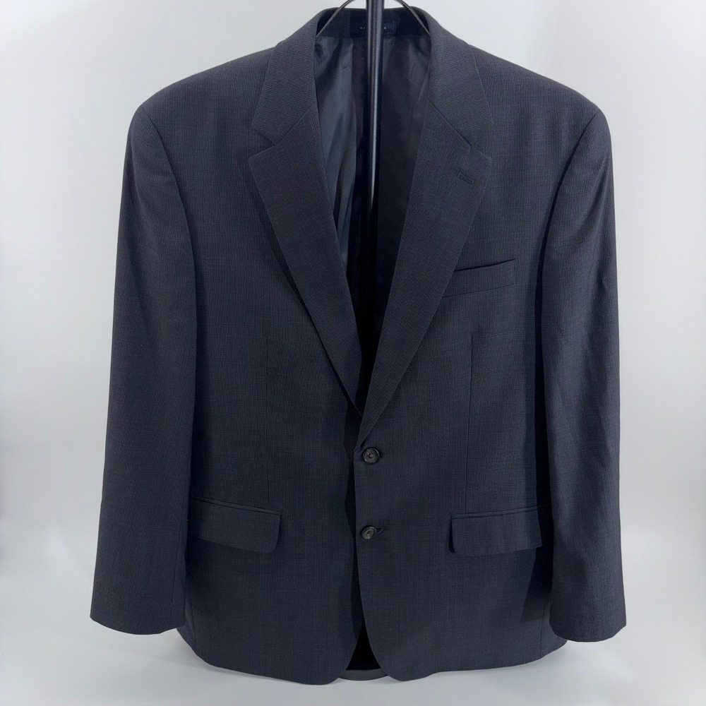 Ralph Lauren Mens 42R Wool Suit Charcoal Grey Pleated Cuffed 2 Piece
